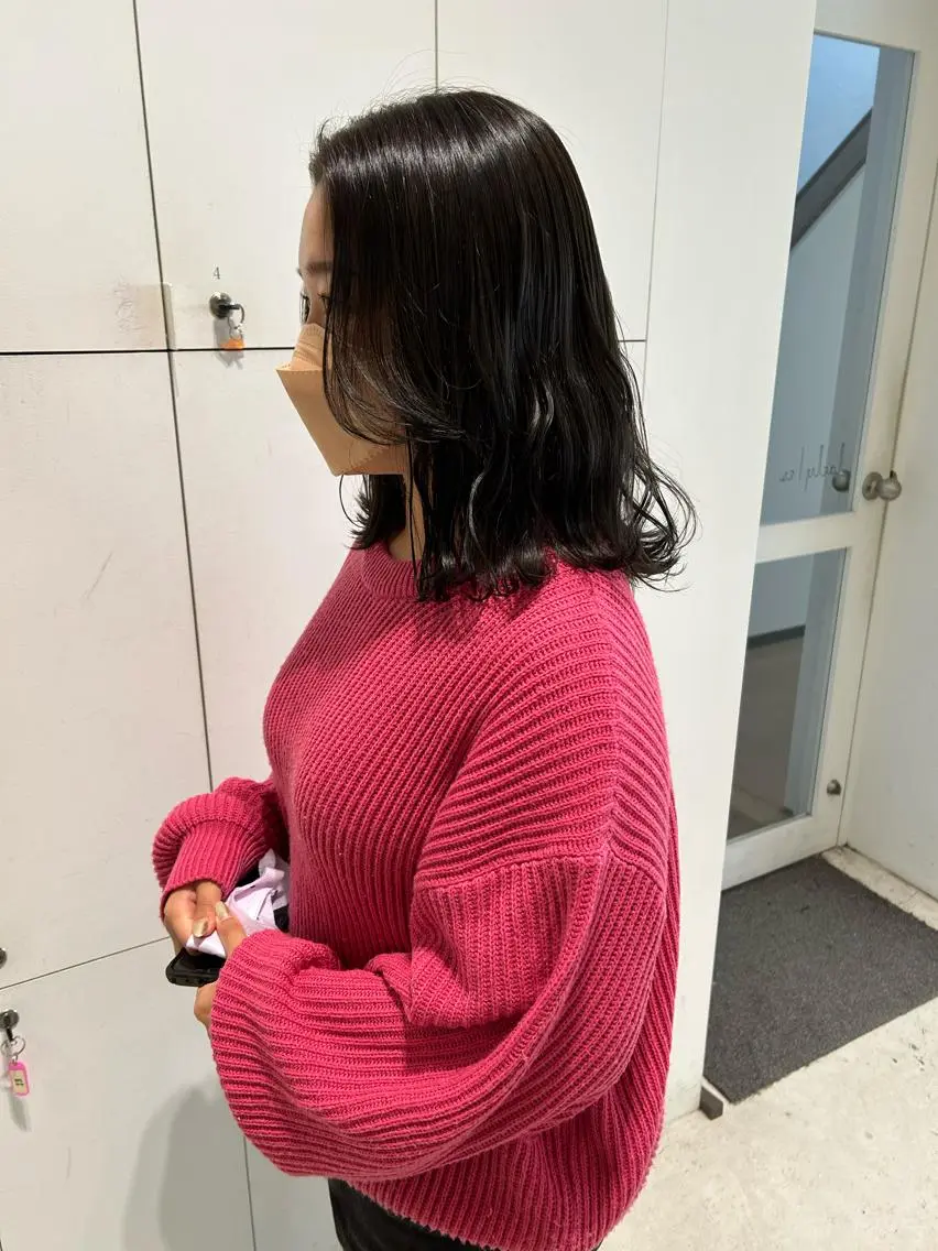 ミディアム カラー カット ヘアカラー トリートメント 透明感カラー🫧 nanohaのヘアスタイル