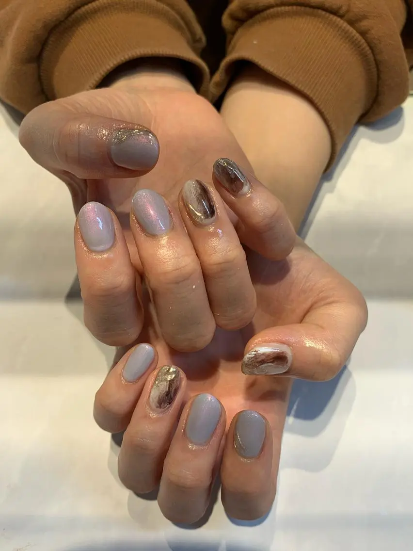 ネイル シンプルネイル マキノ ユイのネイルデザイン