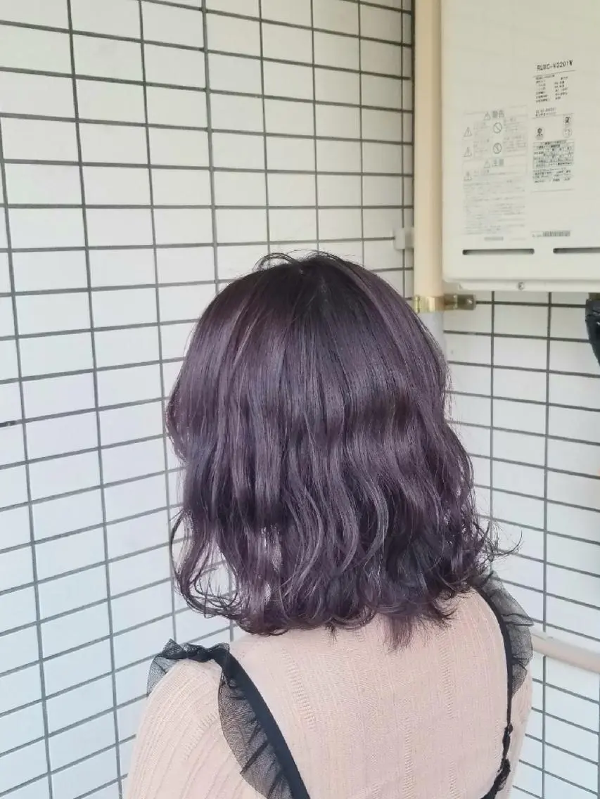 カラー ミディアム ブリーチ ラベンダーカラー カット 🌿赤み消し/ 艶カラー落合 優🌿のヘアスタイル