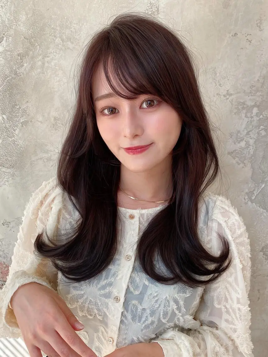 セミロング くびれヘア 髪質改善 縮毛矯正 🧡くびれヘア/前髪 顔周り🧡久原結衣のヘアスタイル