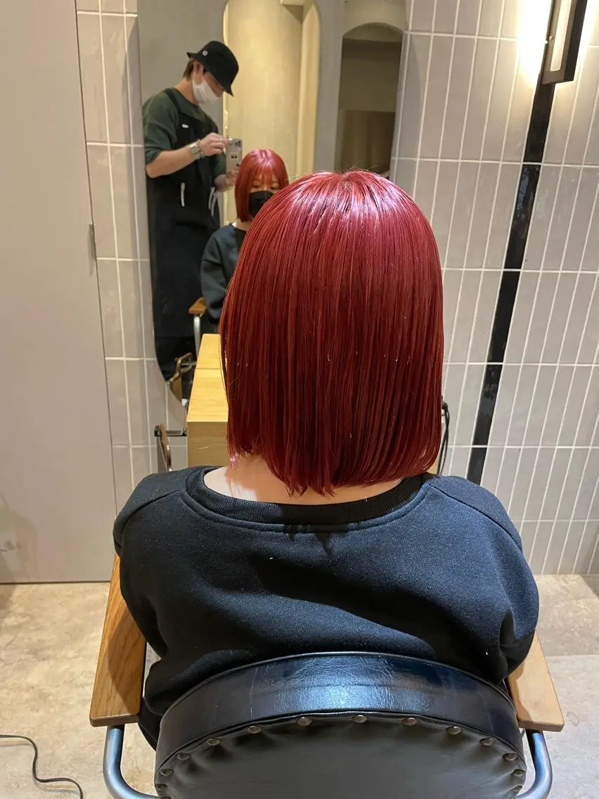 ショート 複雑履歴に対応ブリー チ無しダブルカラーのヘアスタイル