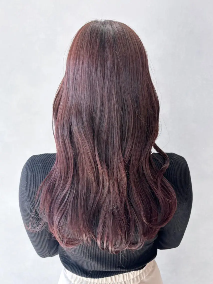 カラー セミロング 顔まわりレイヤー 顔周りカット 韓国風ヘア レイヤーカット カット ヘアカラー トリートメント ITbyALBUM 下北沢店のヘアスタイル