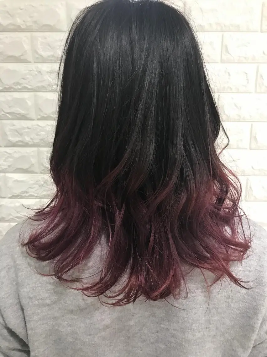 セミロング カラー グラデーションカラー EARTH 志木店のヘアスタイル