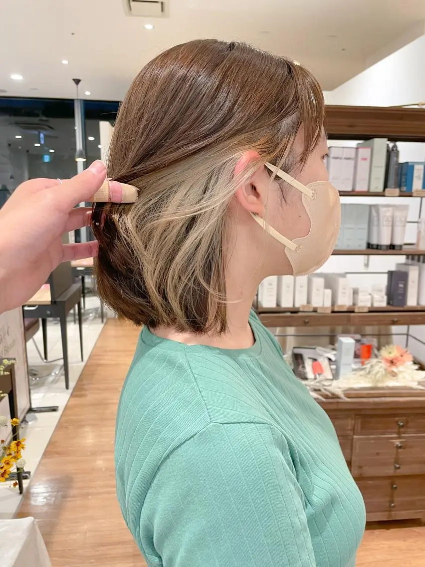 ショート カラー イヤリングカラー ヘアカラー 髪質改善/ブリーチ 田代 龍我のヘアスタイル