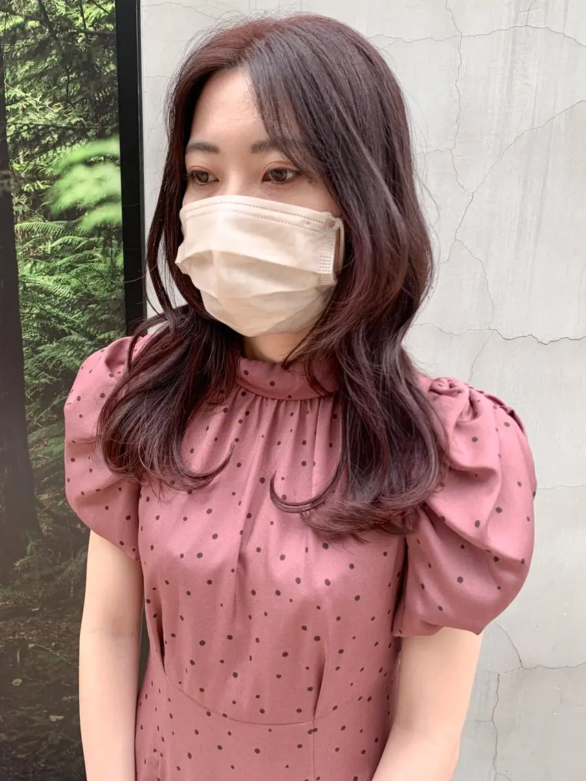 セミロング カラー ヘアアレンジ ブリーチ カット ヘアカラー トリートメント yuka .のヘアスタイル