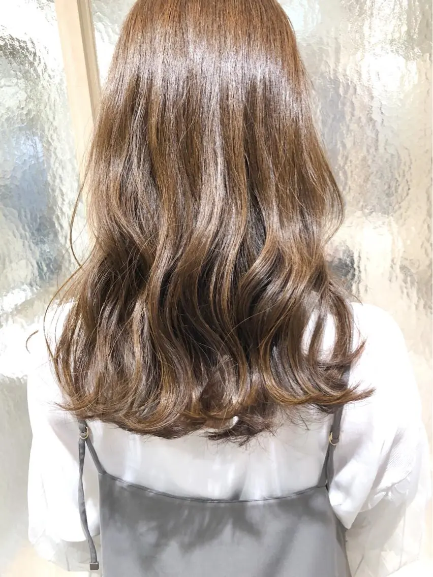 セミロング カラー パーマ 艶髪/韓国レイヤー イノウエヒロキのヘアスタイル
