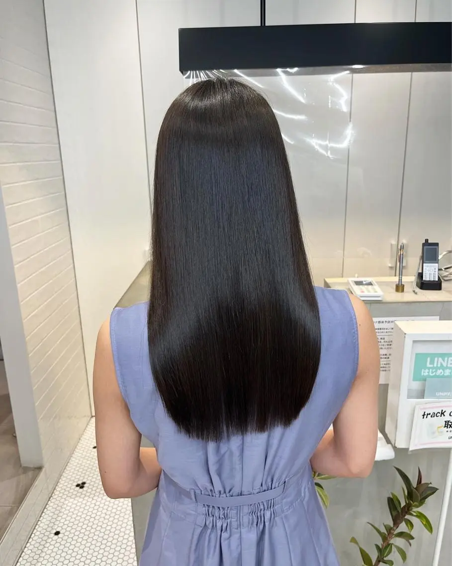セミロング ヘアカラー 縮毛矯正 トリートメント 【髪質改善特化･ 福田航洋】のヘアスタイル