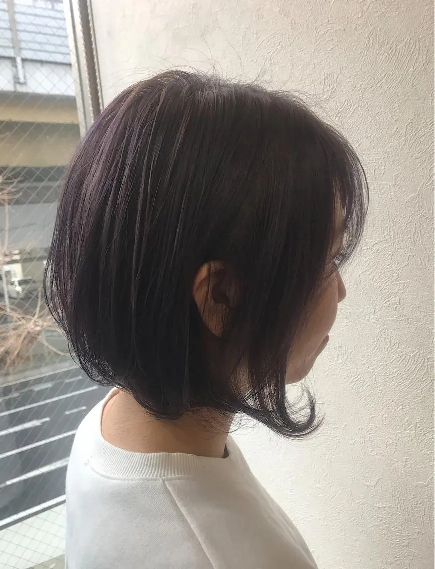 ショート カラー ラベンダーカラー ラベンダーグレー ヘアカラー 柴田 祐輔のヘアスタイル