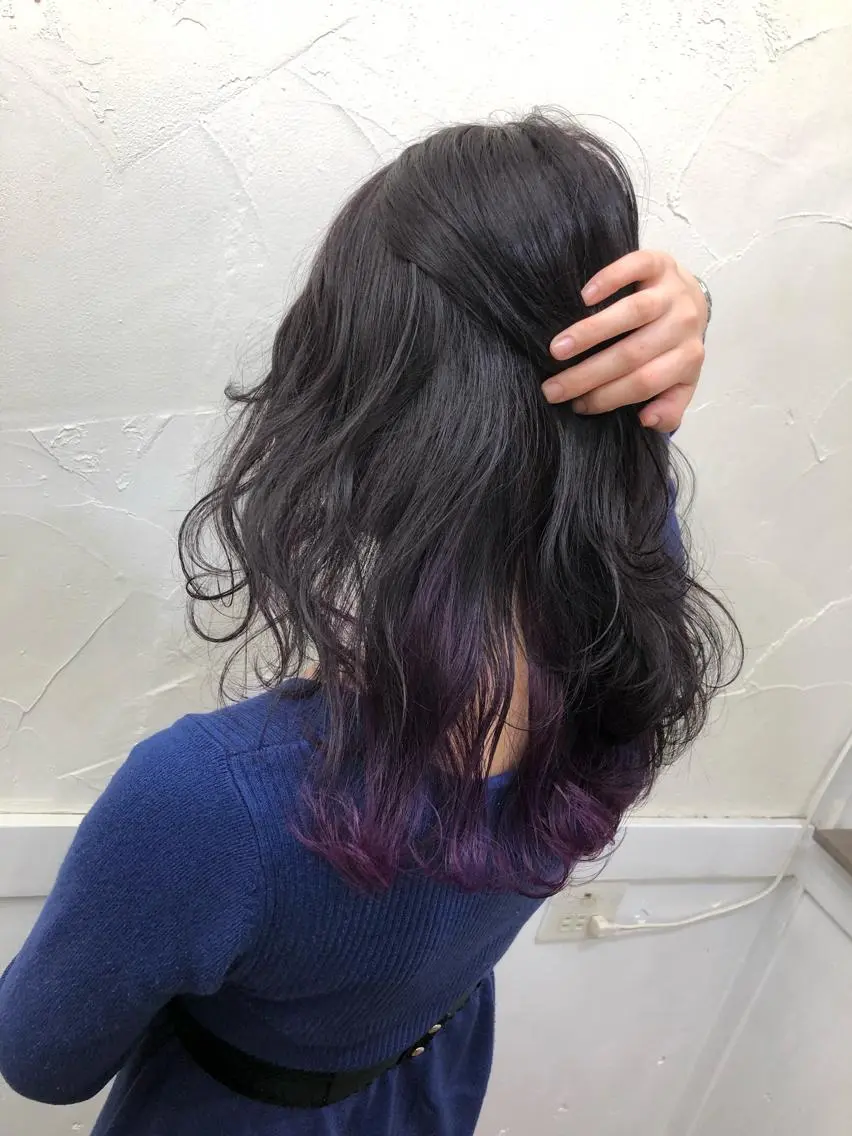 ミディアム カラー パープルカラー ヘアカラー PSY(サイ)池袋 金田尚久🎨のヘアスタイル