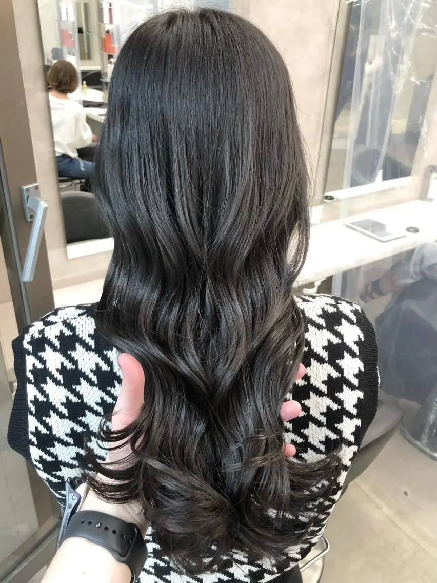 セミロング カラー パーマ ヘアアレンジ メンズ キッズ ネイル マツエク・マツパ 上品＆韓国風 🥀海心🥀のヘアスタイル
