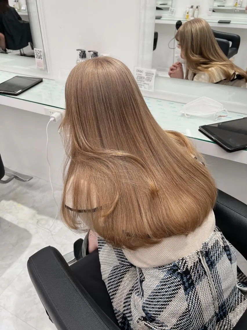 ロング カラー ヘアアレンジ ダブルカラー｜ なおき｜池袋美容師のヘアスタイル