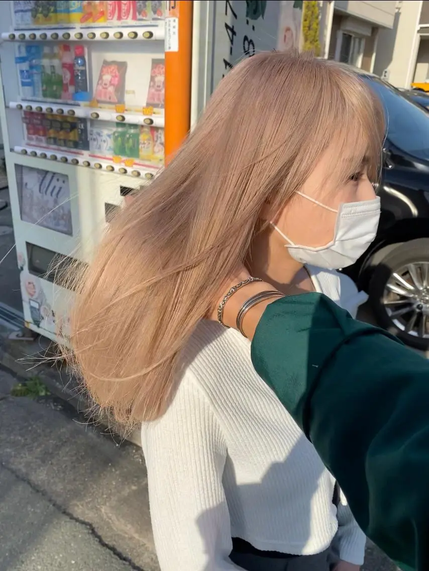 ロング カット トリートメント ハイトーンカラー🌈 メンズパーマ鈴木康平のヘアスタイル
