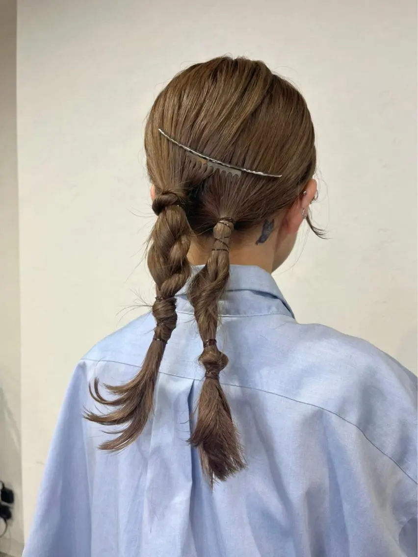 セミロング ヘアセット ピンクカラー/ mana🎀のヘアスタイル