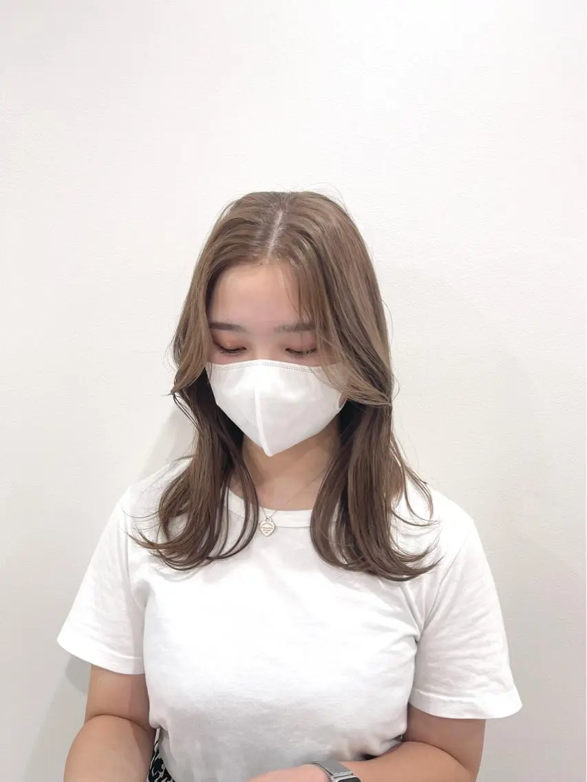 ロング カラー アディクシーカラー ブリーチ ブロンド ブラウンカラー ケアブリーチ ワンホンヘア/ レイヤー/Kaitoのヘアスタイル