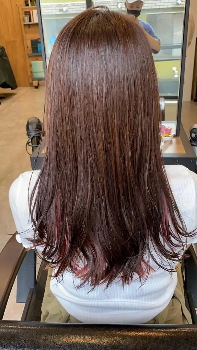 ロング カラー ピンクカラー 🟢NEGi🟣 🫧髪質改善のヘアスタイル