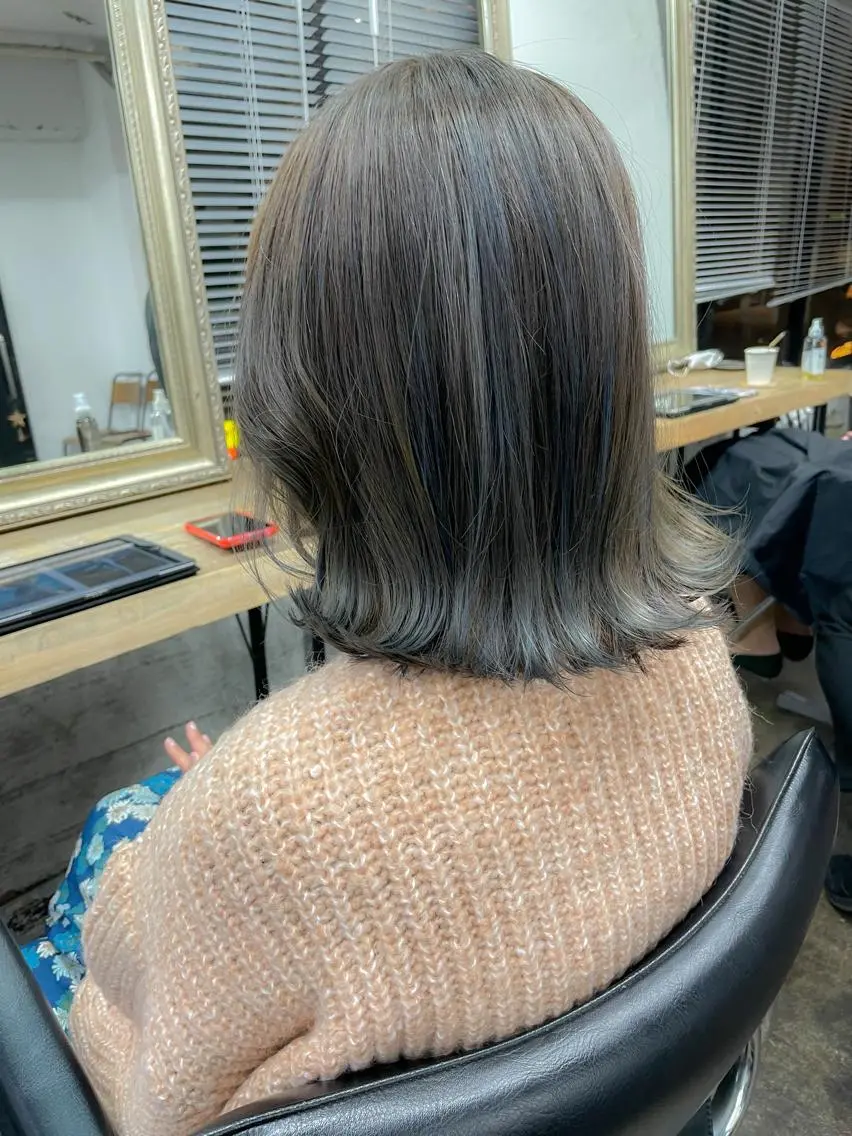 ミディアム カラー メンズパーマ メンズ特化ryoのヘアスタイル