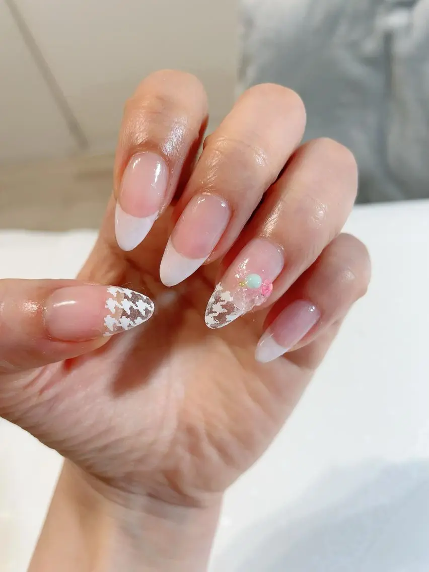 ネイル クリアネイル フレンチネイル ハンドネイル * haruのネイルデザイン