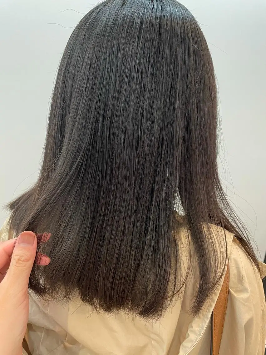 ミディアム ヘアアレンジ くせ毛 髪質改善 トリートメント ショート/脱白髪染め ☆宇﨑悠実のヘアスタイル
