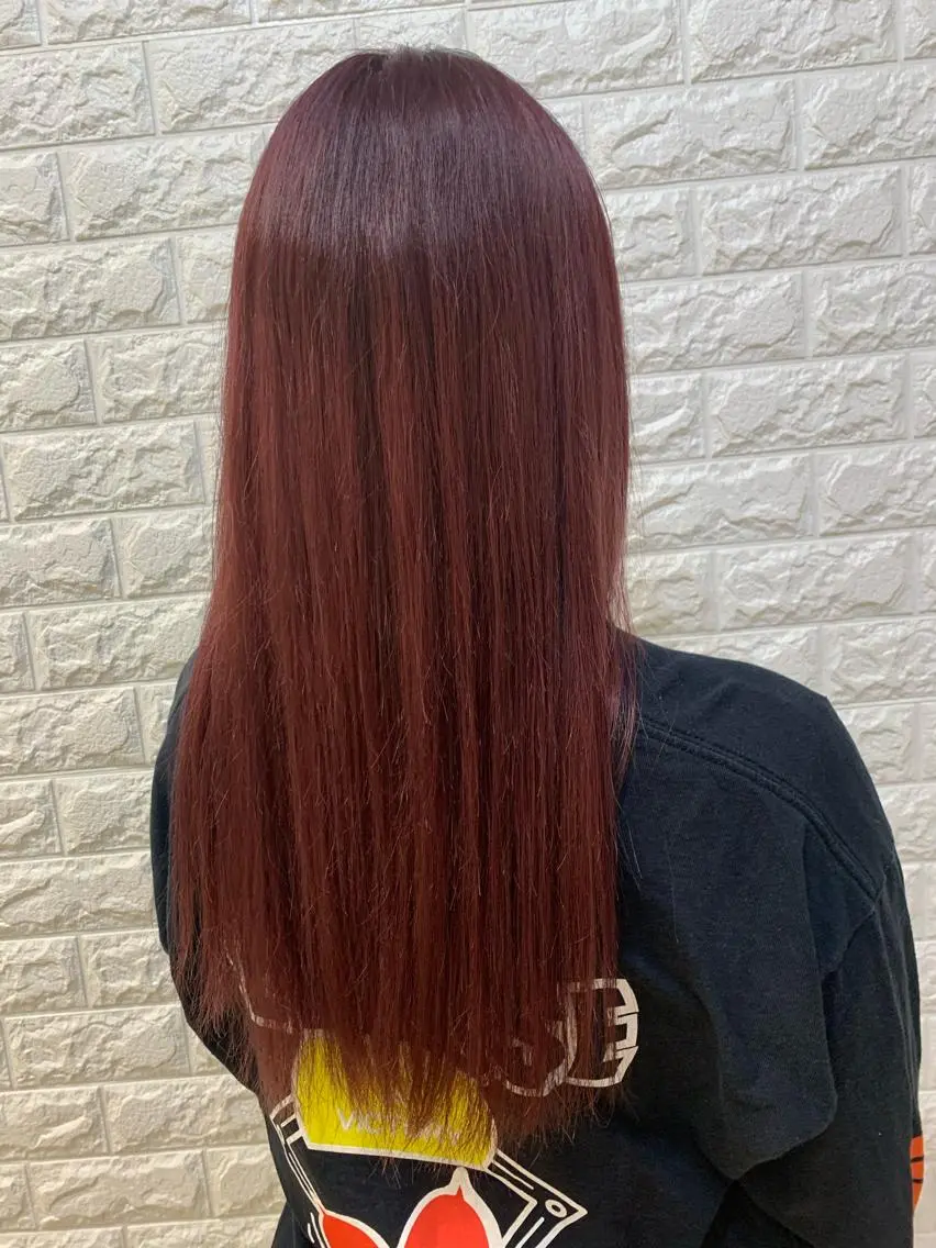 ロング カラー ヘアカラー トリートメント 福森 みずきのヘアスタイル