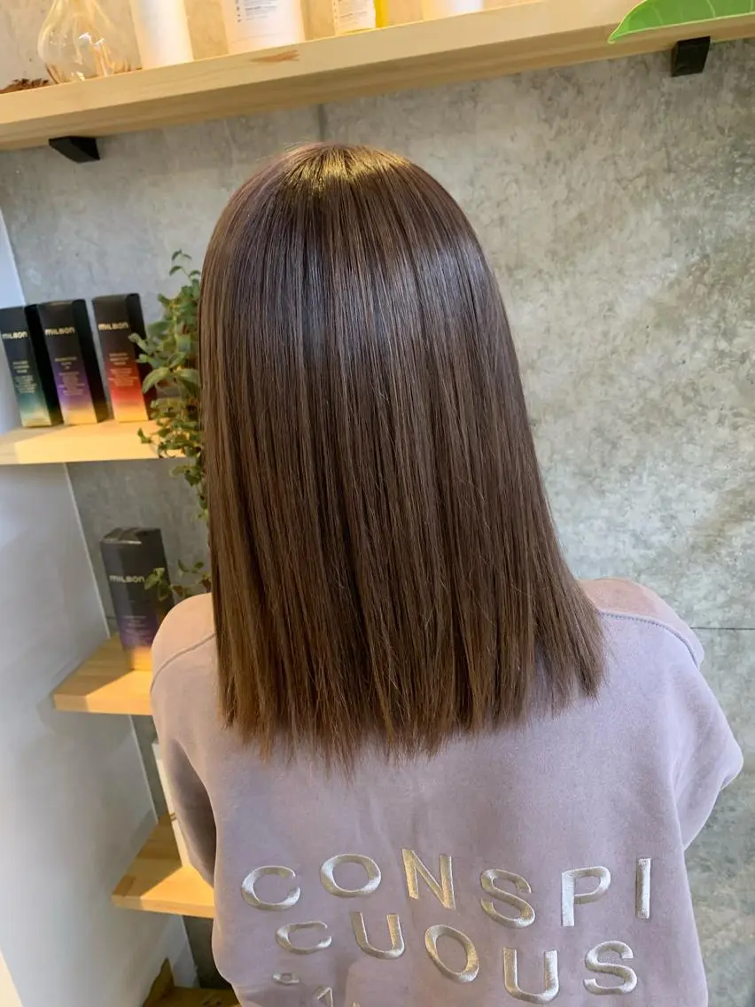 ミディアム カラー ヘアカラー トリートメント 天野 開のヘアスタイル