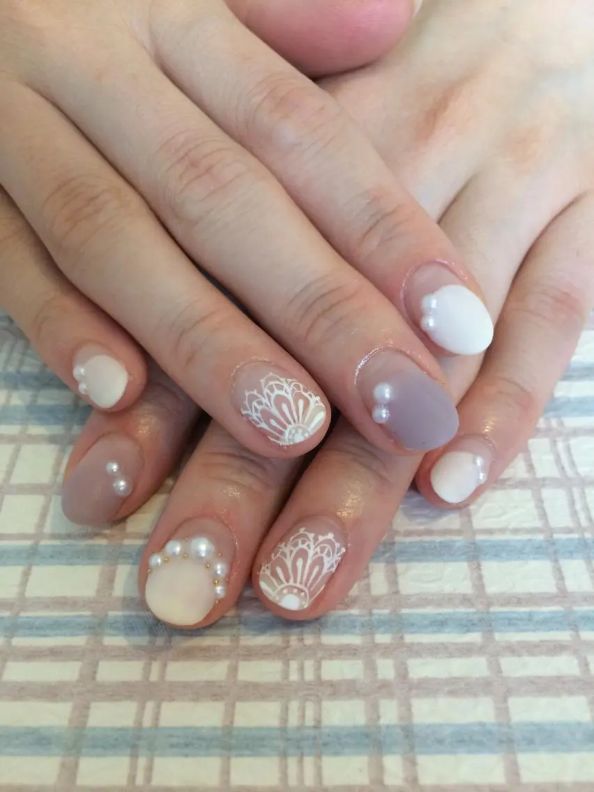 ネイル フレンチネイル レース chii nailのネイルデザイン