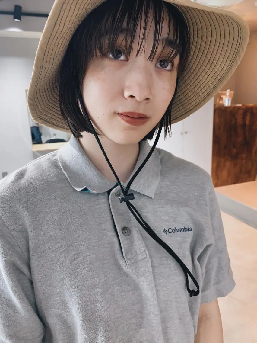 ショート カラー ボブパーマコテ巻き風 パーマNo1深江秀平のヘアスタイル