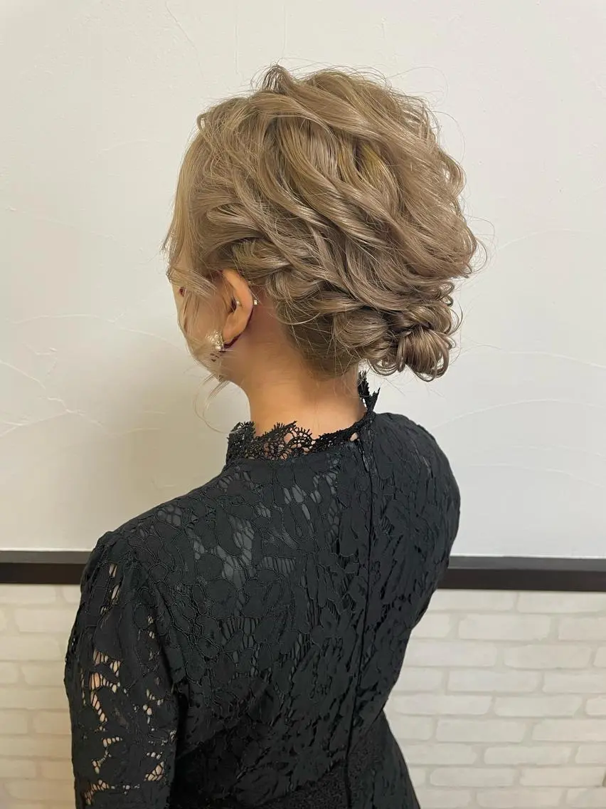ミディアム ヘアアレンジ ヘアセット 10/4〜産休菊池 栄里奈のヘアスタイル