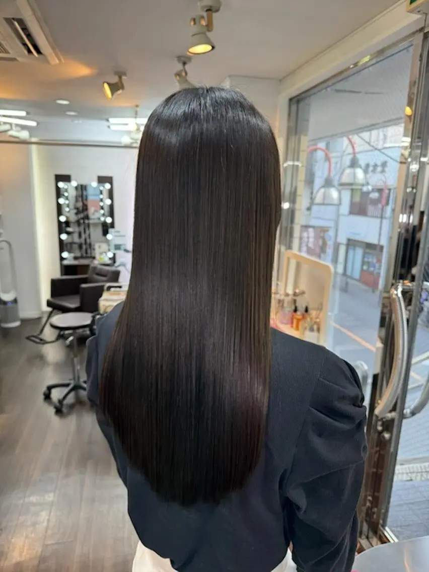 ロング 酸性ストレート 美髪育成salon 髪質改善 FORMAのヘアスタイル