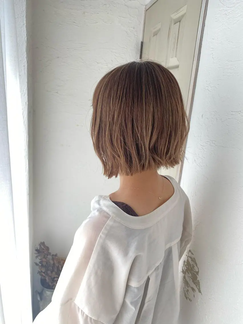 ミディアム 🍑もも 🍑のヘアスタイル