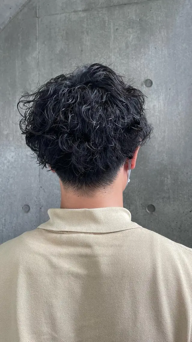 パーマ メンズ もりたみかこ 美容師お休み中のヘアスタイル
