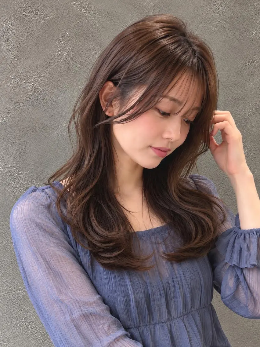 ロング カット ヘアカラー トリートメント 脇田 麗乃のヘアスタイル