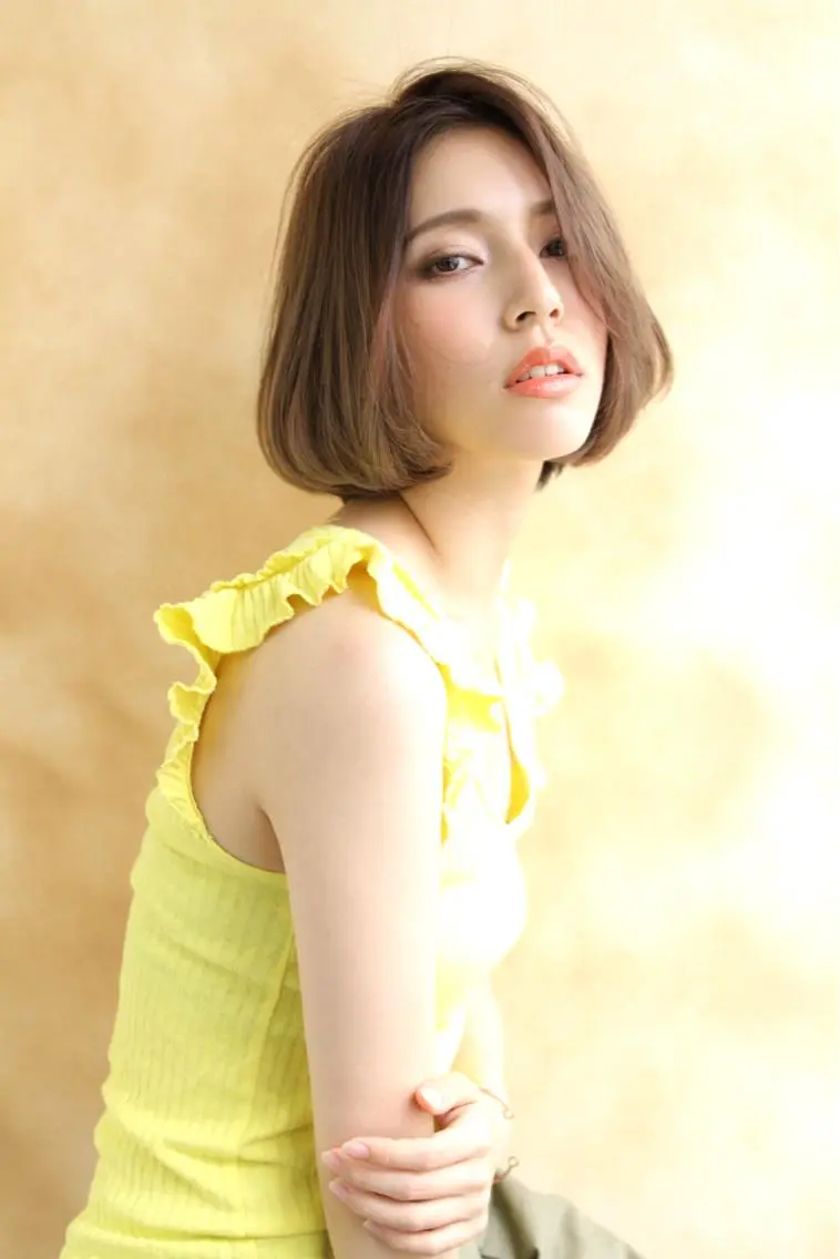 ショート カラー パーマ カット ヘアカラー トリートメント L i L 塚口のヘアスタイル