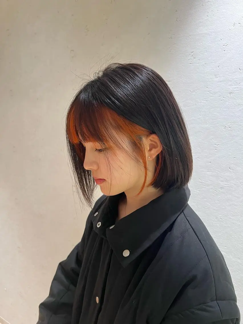 ショート カラー オレンジ 池本 勇大のヘアスタイル