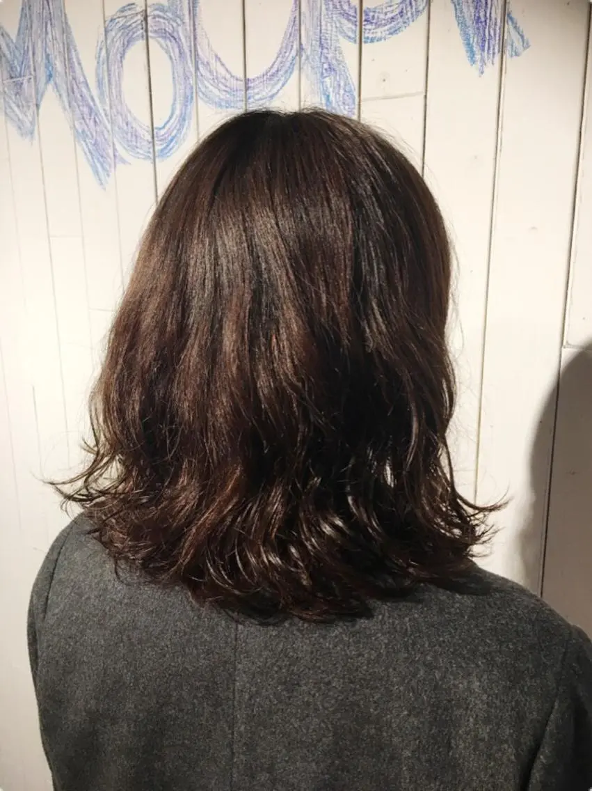 ミディアム カラー パーマ ミディアムパーマ MODE K's塚口 かどやのヘアスタイル