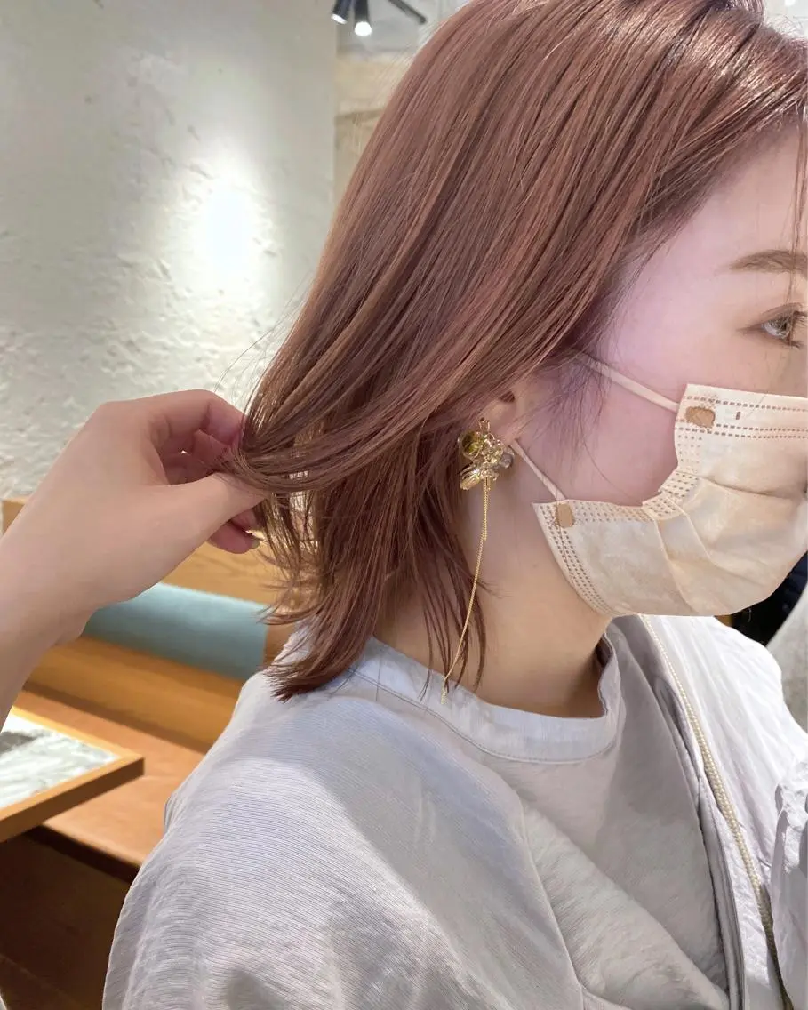 ミディアム カラー ヘアアレンジ ヘアカラー Hatanaka Airiのヘアスタイル