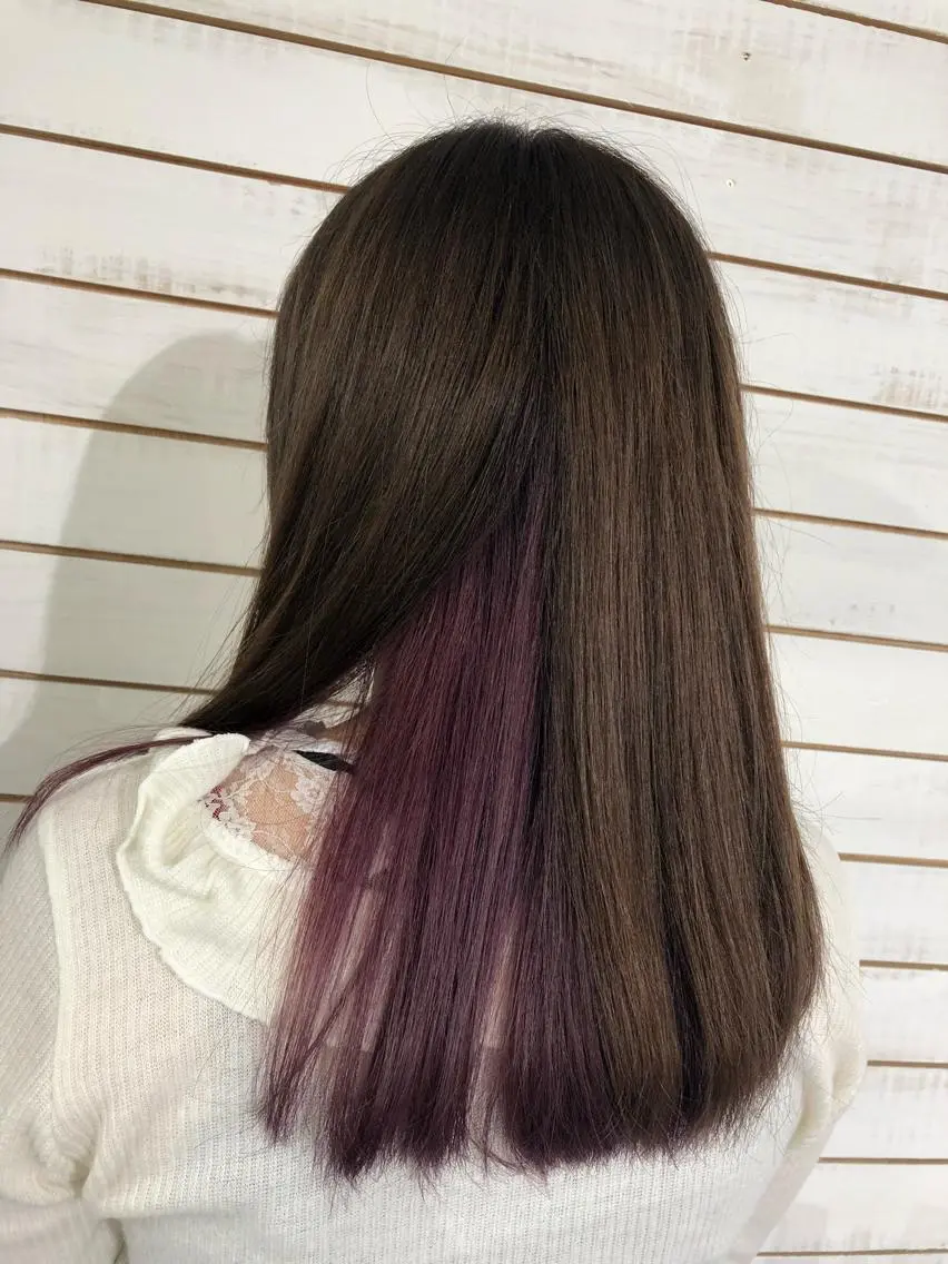 セミロング カラー カット ヘアカラー トリートメント 🧡艶髪/エクステ 🫧🧡YUKI❄️のヘアスタイル
