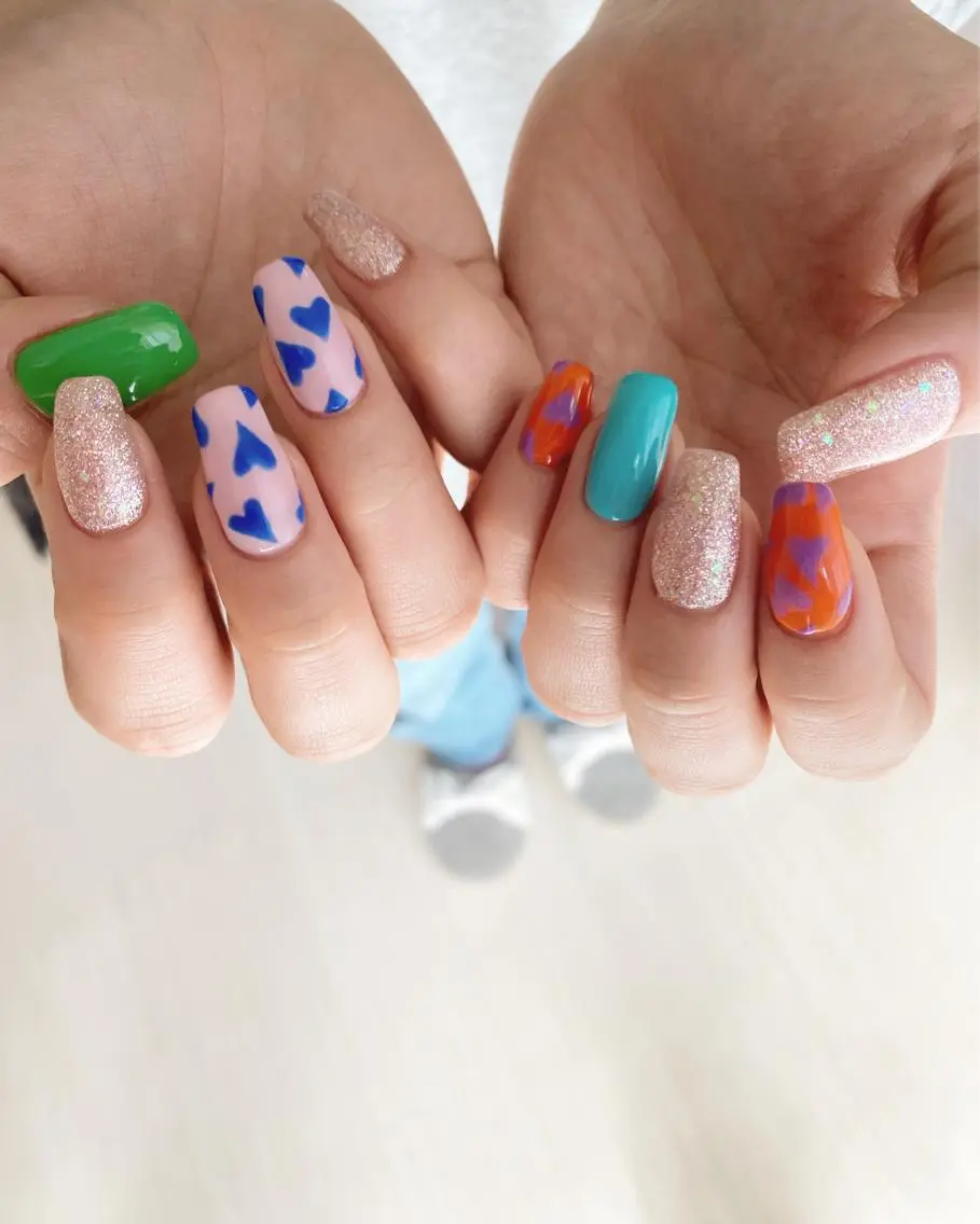 ネイル ハート ハンドネイル Elle. ASAMIのネイルデザイン