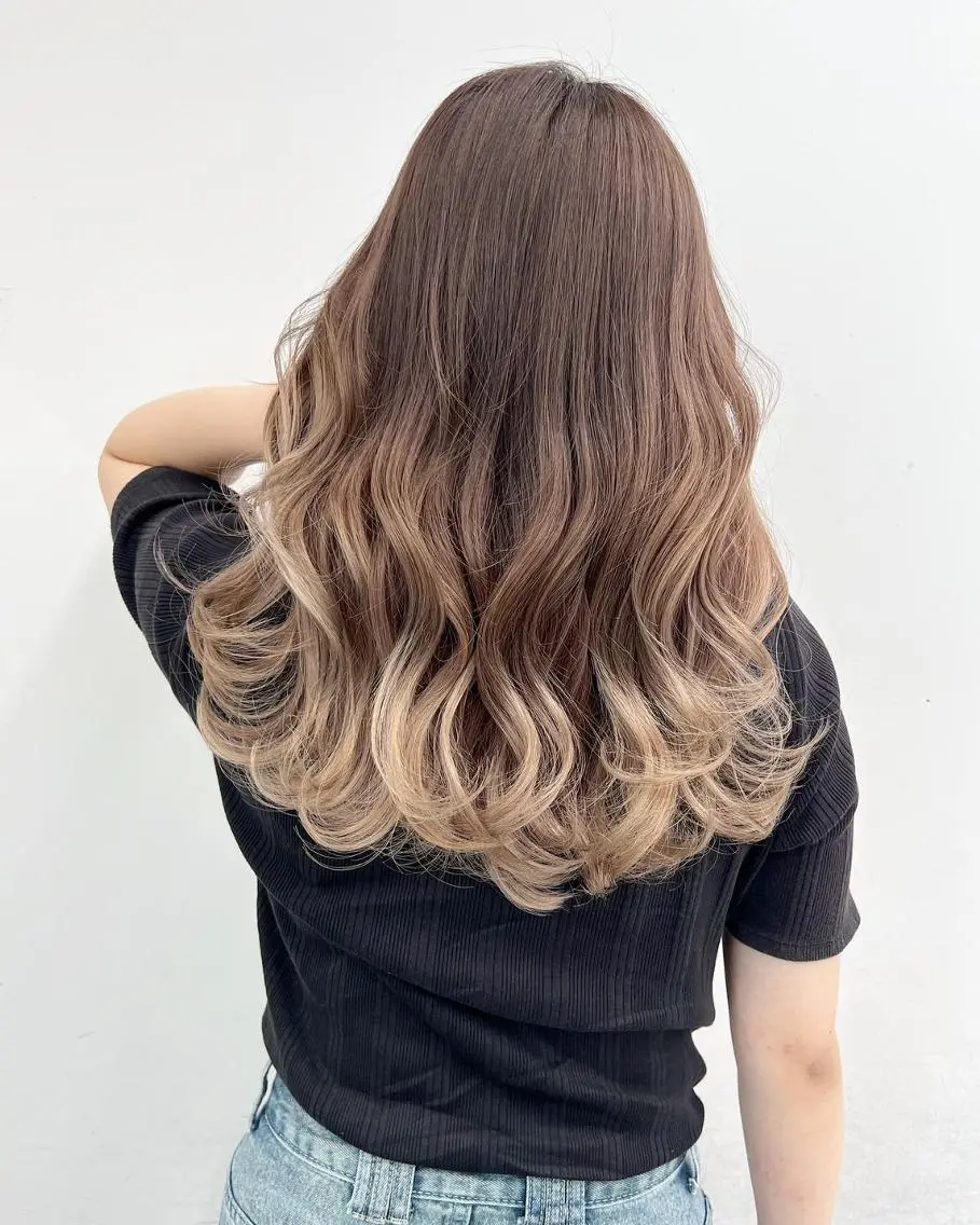 セミロング アッシュ 髪質改善 【公式】amble luxe 中野のヘアスタイル
