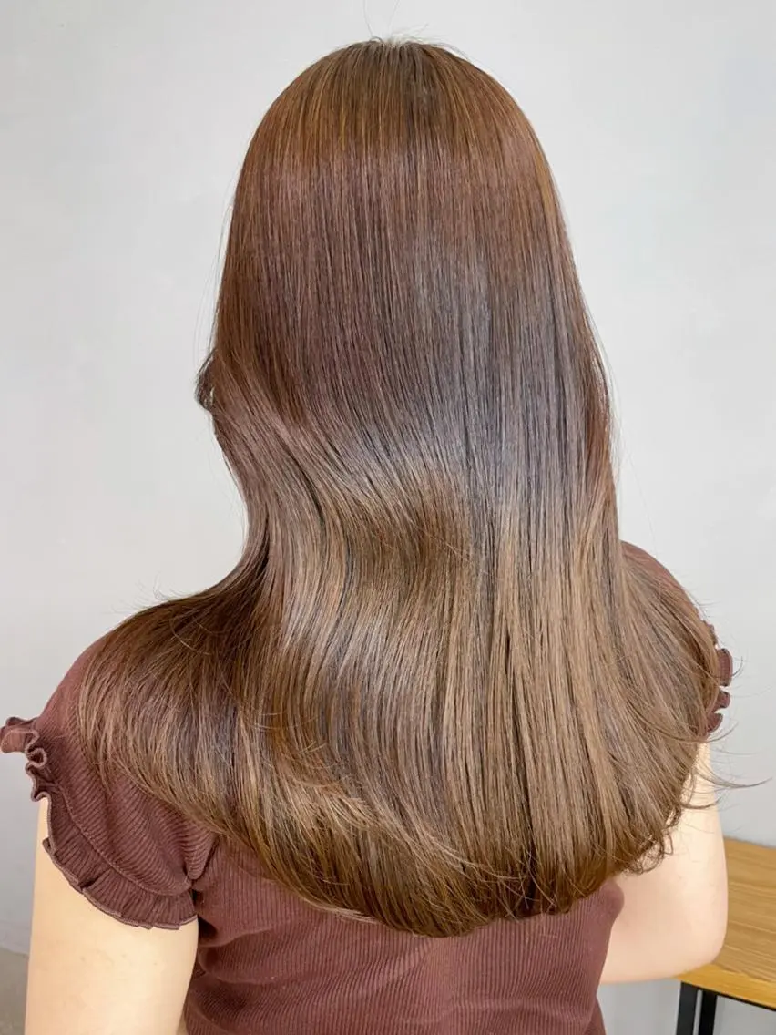 セミロング カラー パーマ ヘアアレンジ ITbyALBUM 八王子店のヘアスタイル