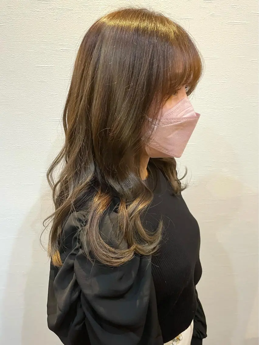 セミロング カラー ヘアカラー トリートメント 𝘒𝘺𝘰𝘬𝘢 🌿のヘアスタイル