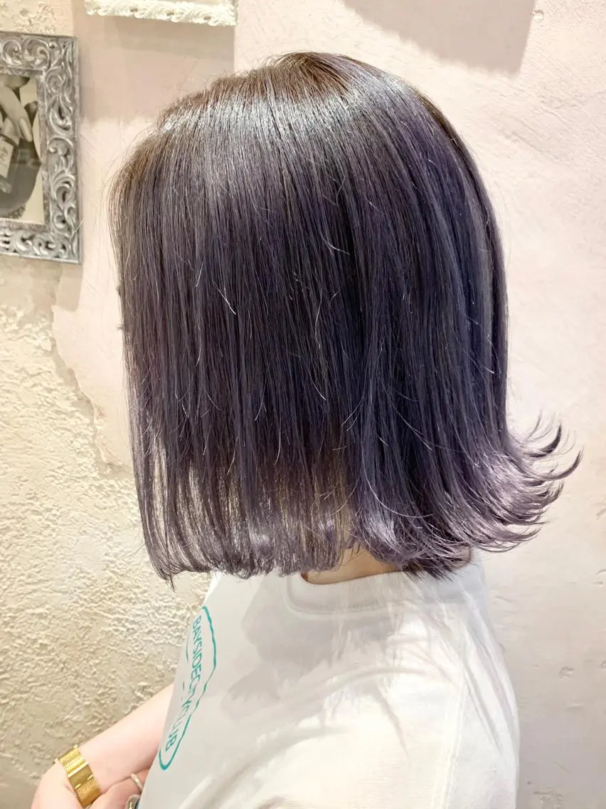 ミディアム カラー カット ヘアカラー トリートメント レイヤーカット/ 顔周り 五島巨幹のヘアスタイル