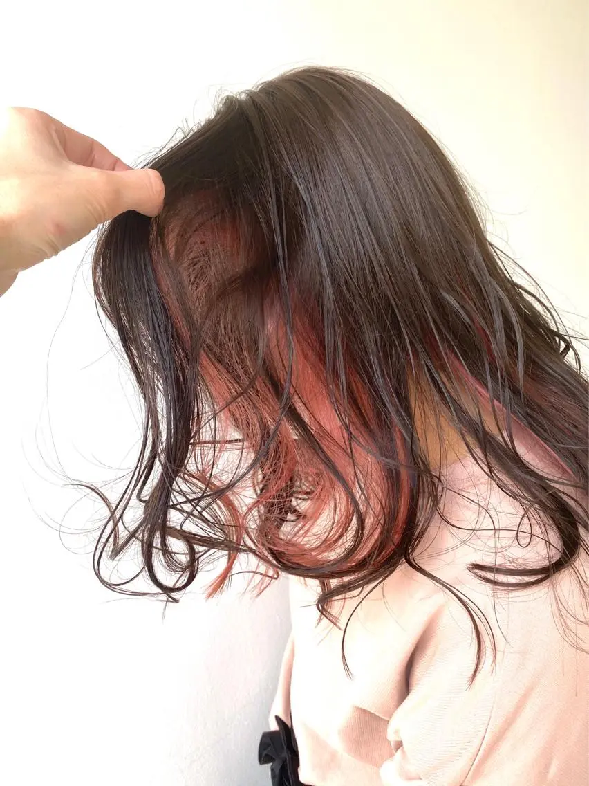 ロング カラー ベージュカラー インナーカラー ピンクカラー ピンクベージュ 谷合 貴志のヘアスタイル
