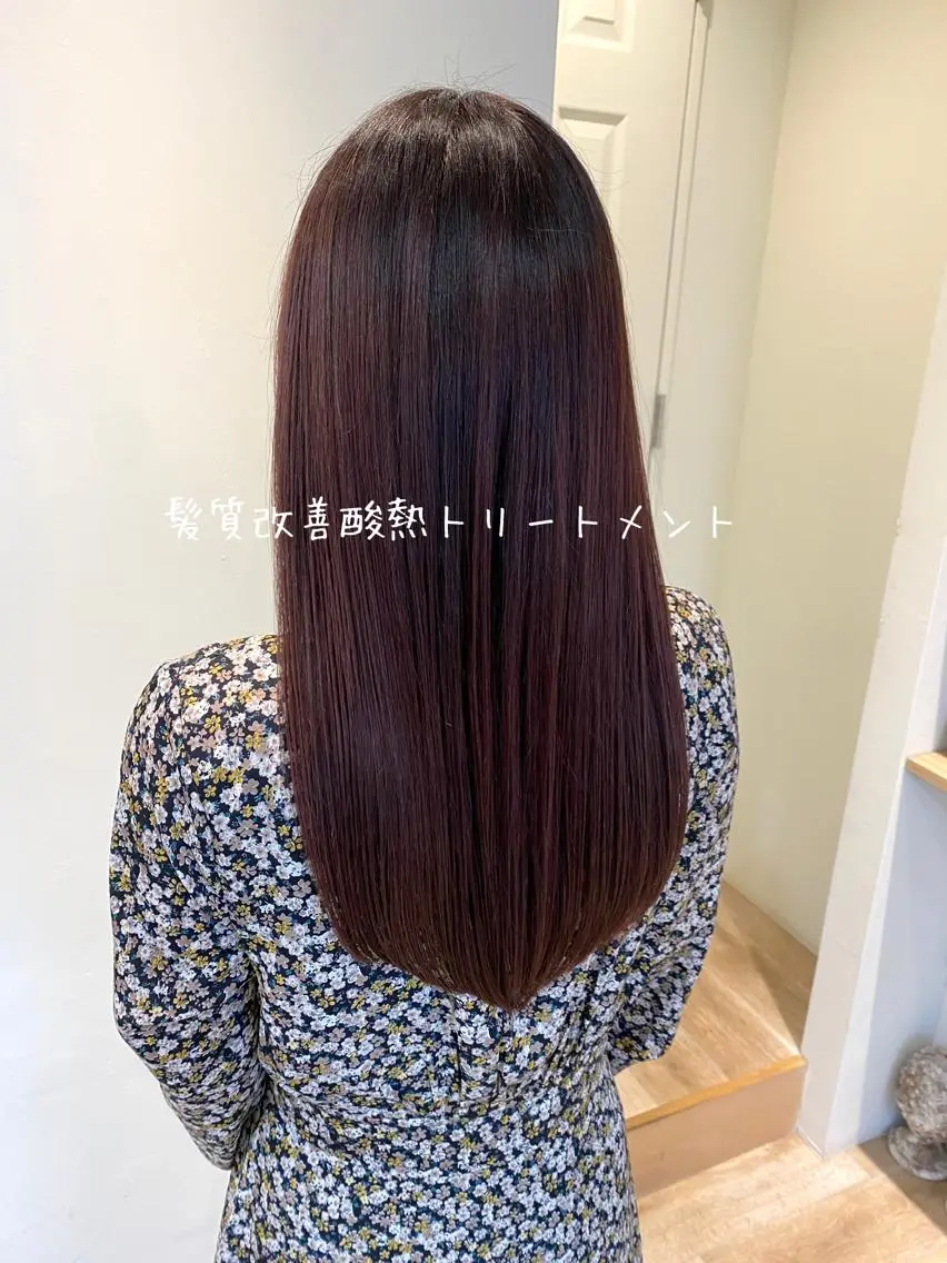 ロング 縮毛矯正 トリートメント CASANE 大橋康智のヘアスタイル