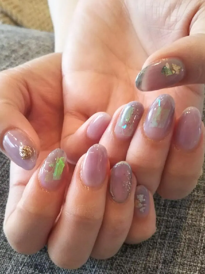 ネイル パープル ハンドネイル private salon mieのネイルデザイン