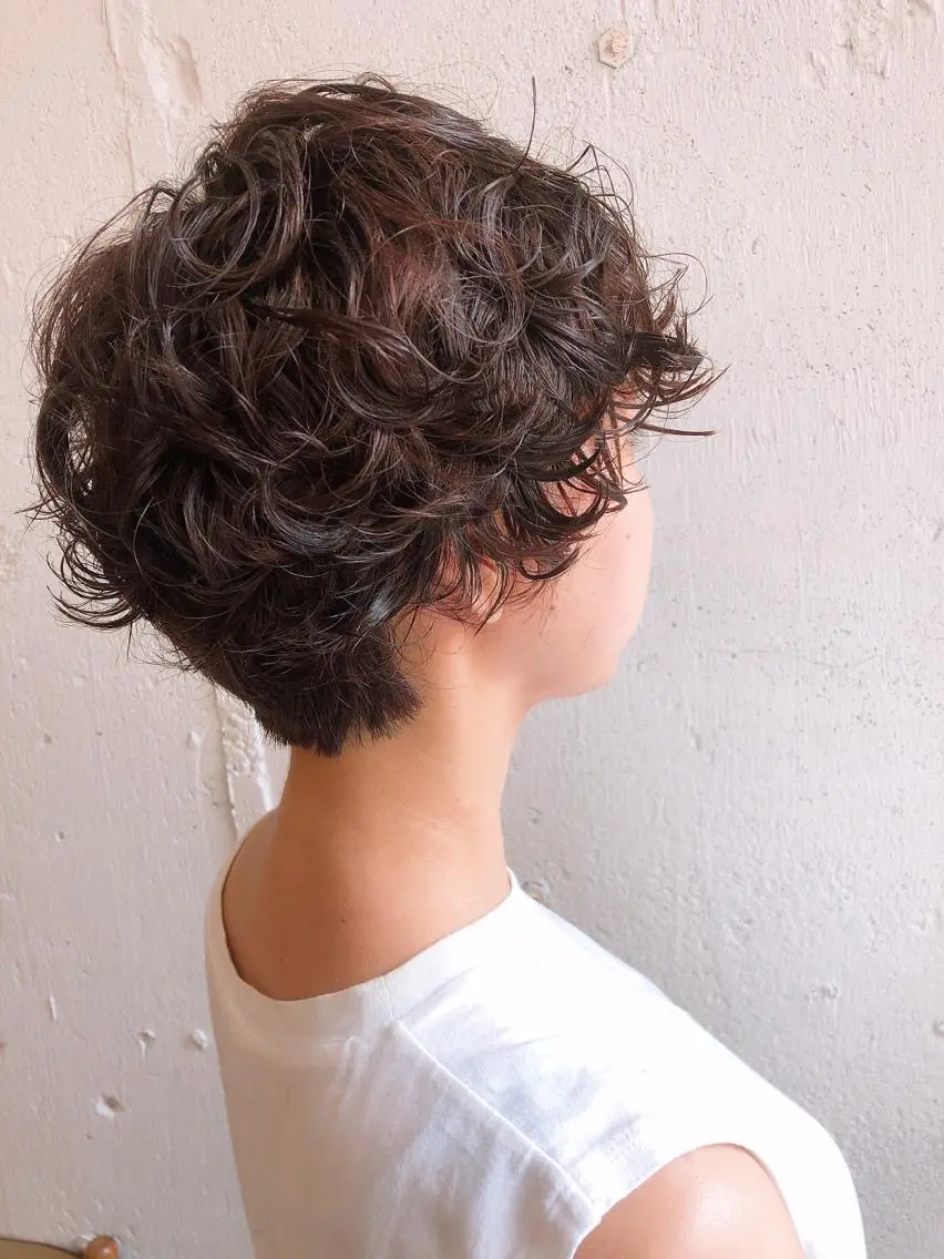 ショート パーマ カット パーマ ふくだ りさ【ciAo!】のヘアスタイル