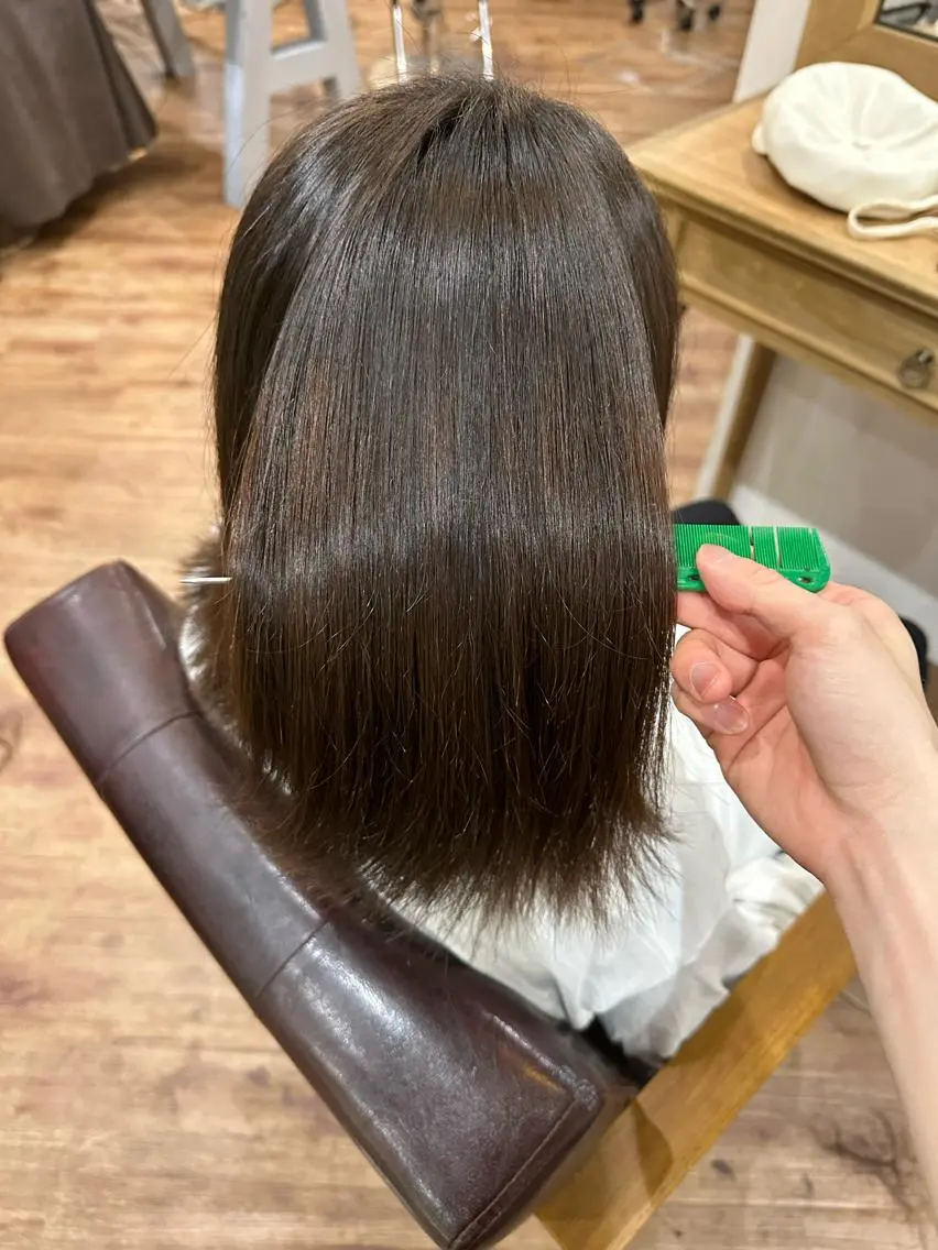 ショート パーマ カット 縮毛矯正 トリートメント 縮毛矯正/髪質改善 予約はリクエストからのヘアスタイル