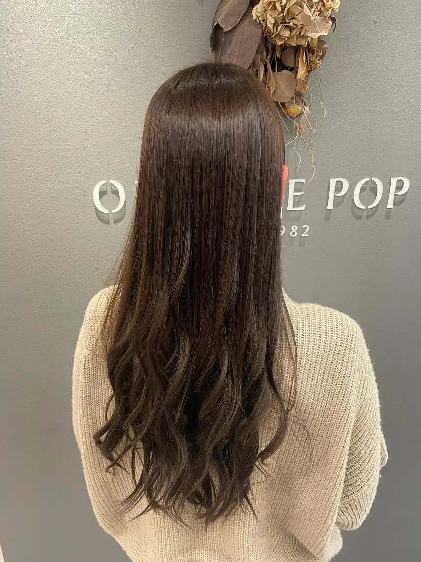 ロング カラー ブラウンカラー オリーブブラウン 🦋山内凪沙🦋 🦄サラサラ艶髪🦄のヘアスタイル