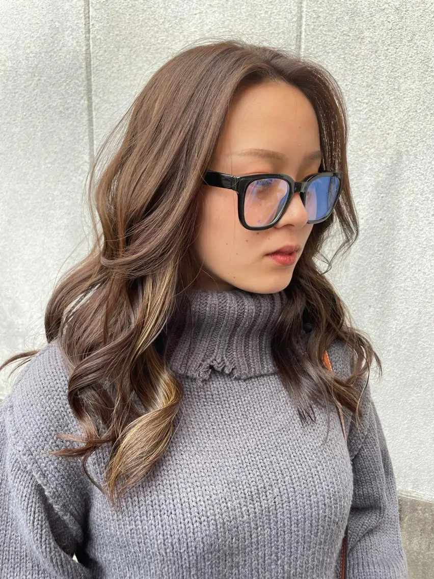 セミロング カラー ヘアカラー トリートメント 🦖JIN HAIR DESIGN🦖のヘアスタイル