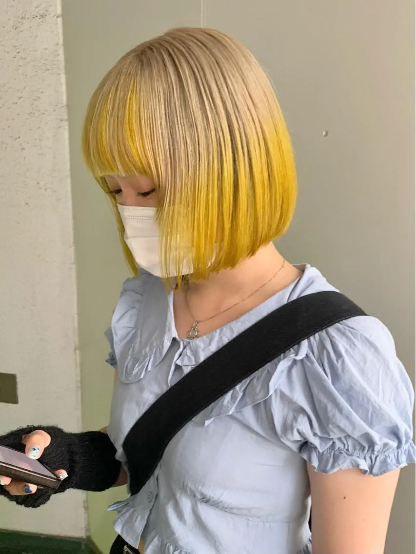 ミディアム カラー カット ヘアカラー トリートメント 🐝 hachi🐝のヘアスタイル