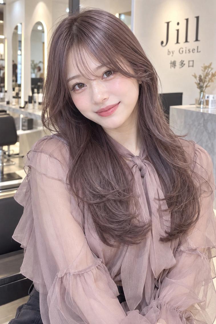 ミディアム jill by gisel 博多のヘアスタイル